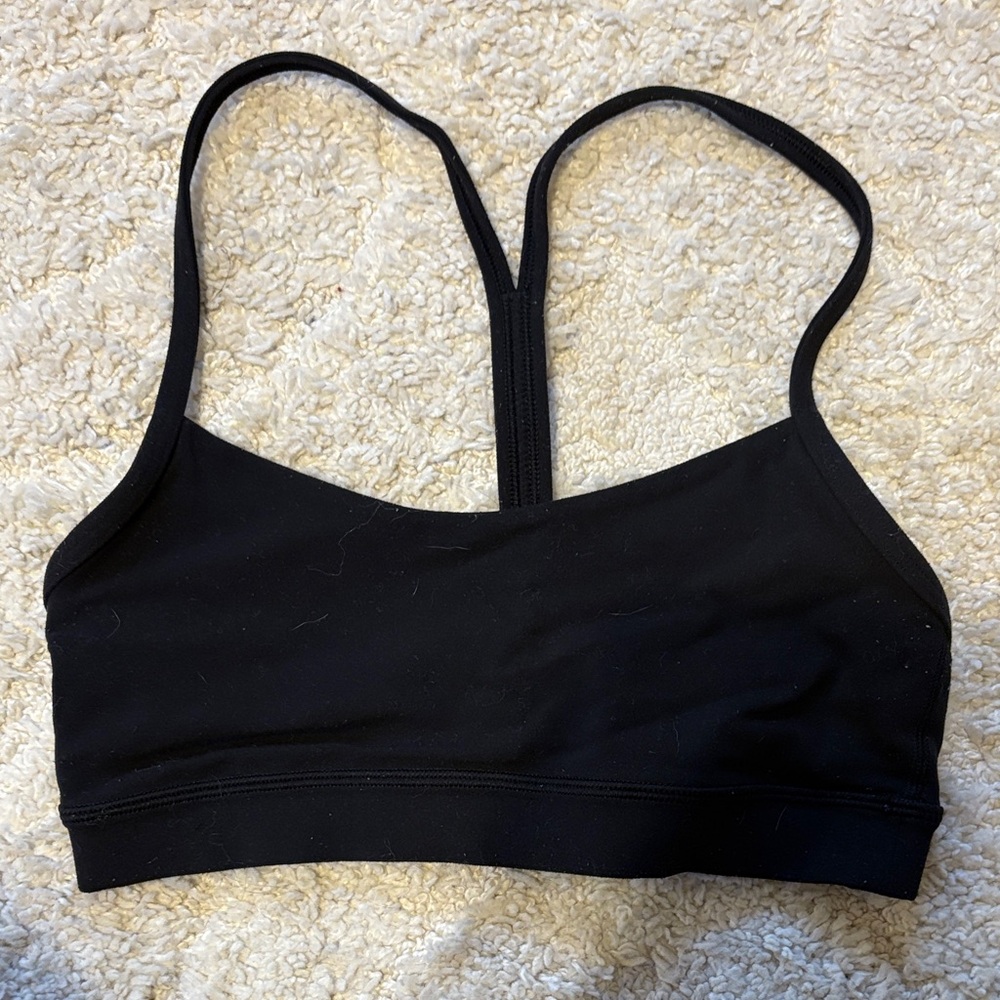Lululemon Athletica Black Flow Y Sports Bra